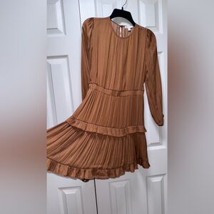 GB girls dress size xl gold color tan